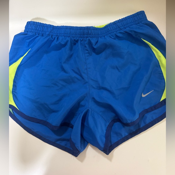 Nike Blue and Neon Green Athletic Shorts - Picture 1 of 1